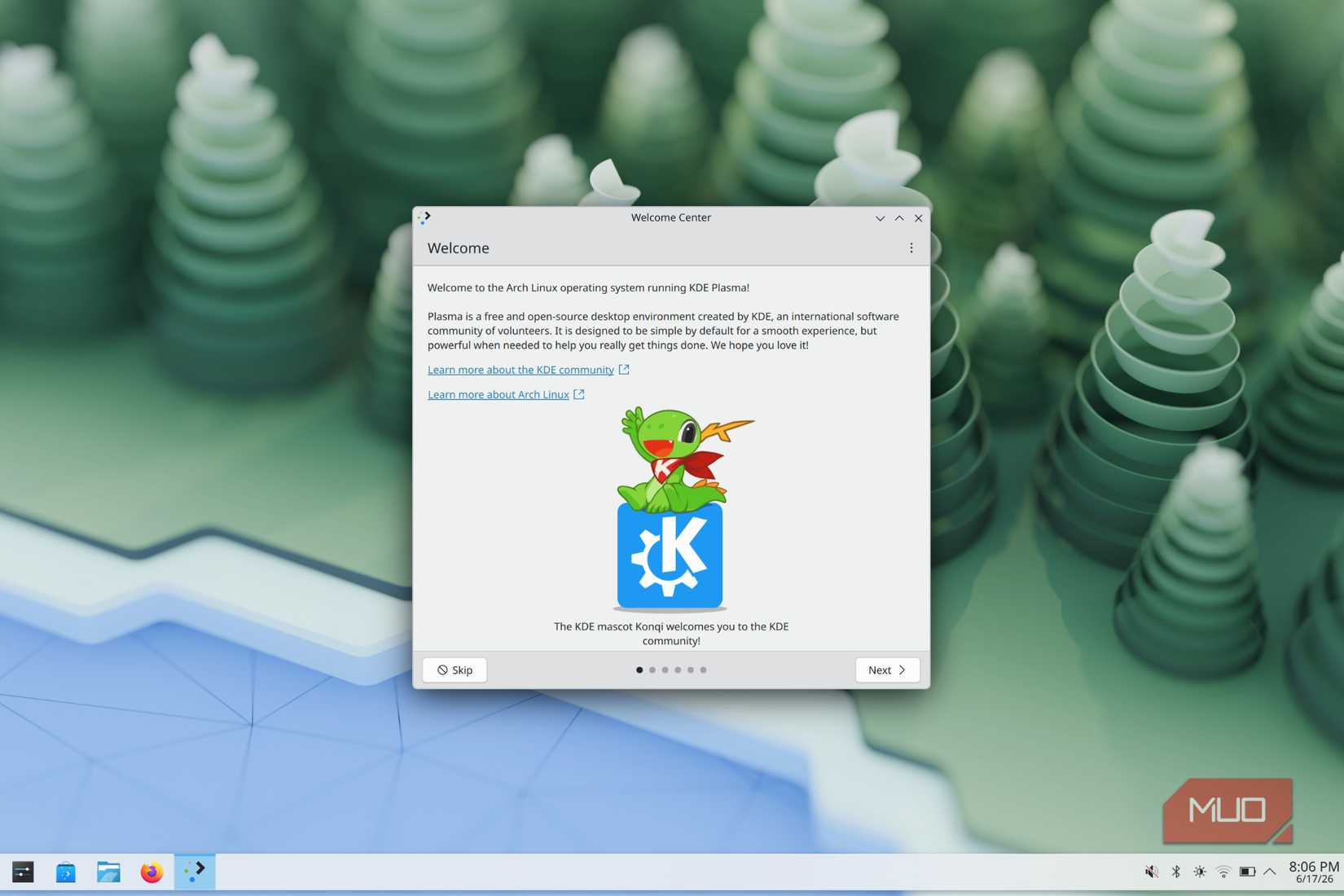 KDE 6 ランディング ページ