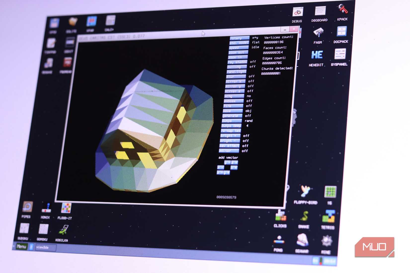 KolibriOS 3D demo.