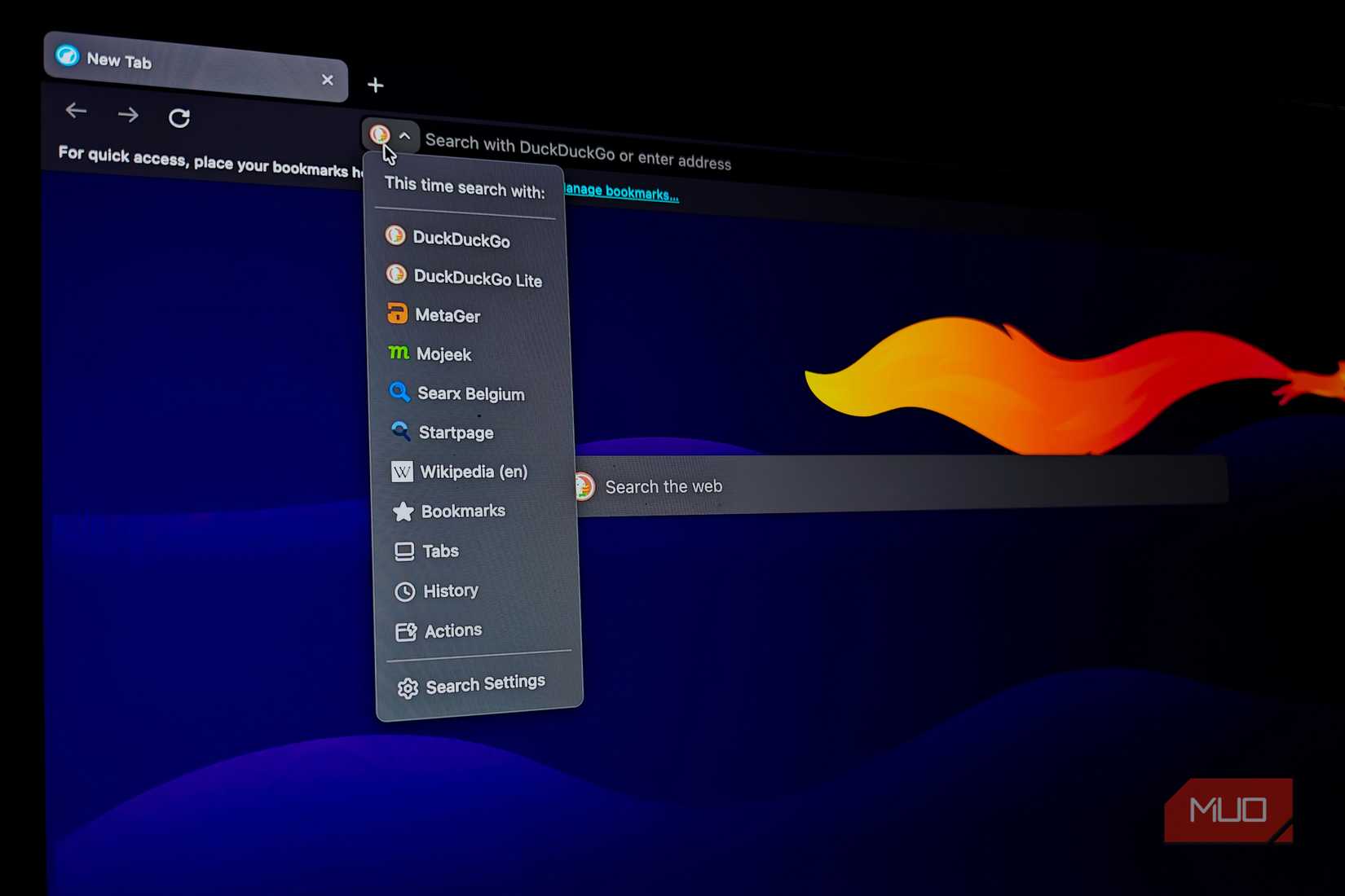 LibreWolf browser running on a MacBook