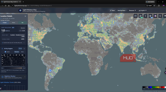 Light Pollution Maps App world global map