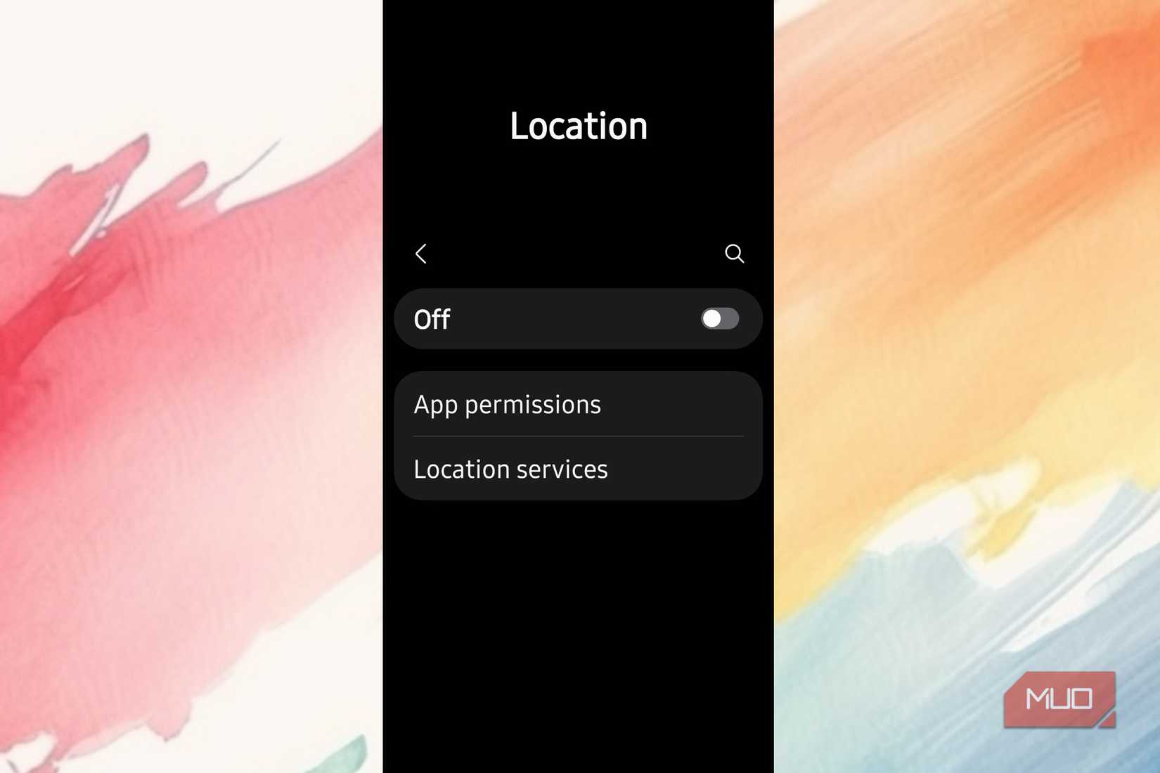 Location services turned off on Android