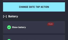 Mako settings date battery and temperature