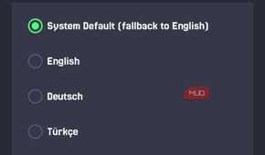 Mako settings language and data export clear