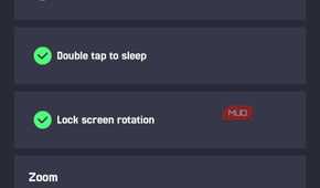 Mako settings system section top