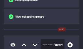 Mako settings zoom groups and group order editor