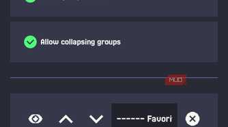 Mako settings zoom groups and group order editor