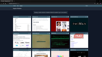 Marginalia search engine random discovered sites functionality
