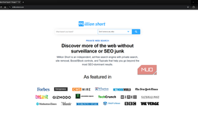 Million Short search engine landing page