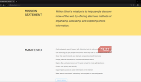 Million Short search engine manifesto and mission statement page