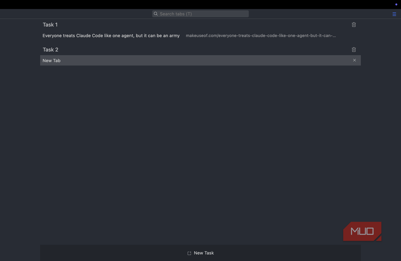 Tasks on Min Browser