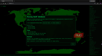 TapMap first launch and missing geoIP MaxMind databases