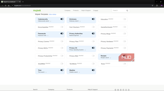 Mojeek search engine focus templates page