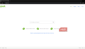Mojeek search engine landing page