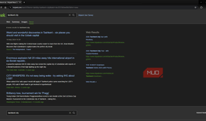Mojeek search engine news search page