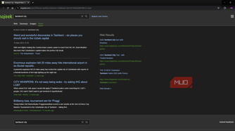 Mojeek search engine news search page