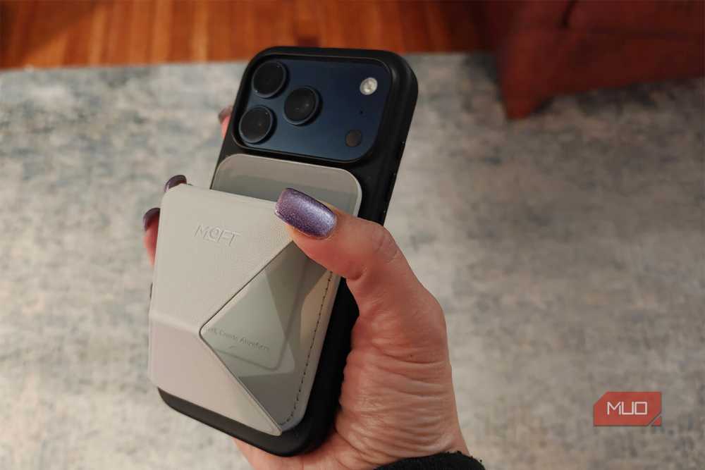 MOFT wallet stands fold flat when not in use