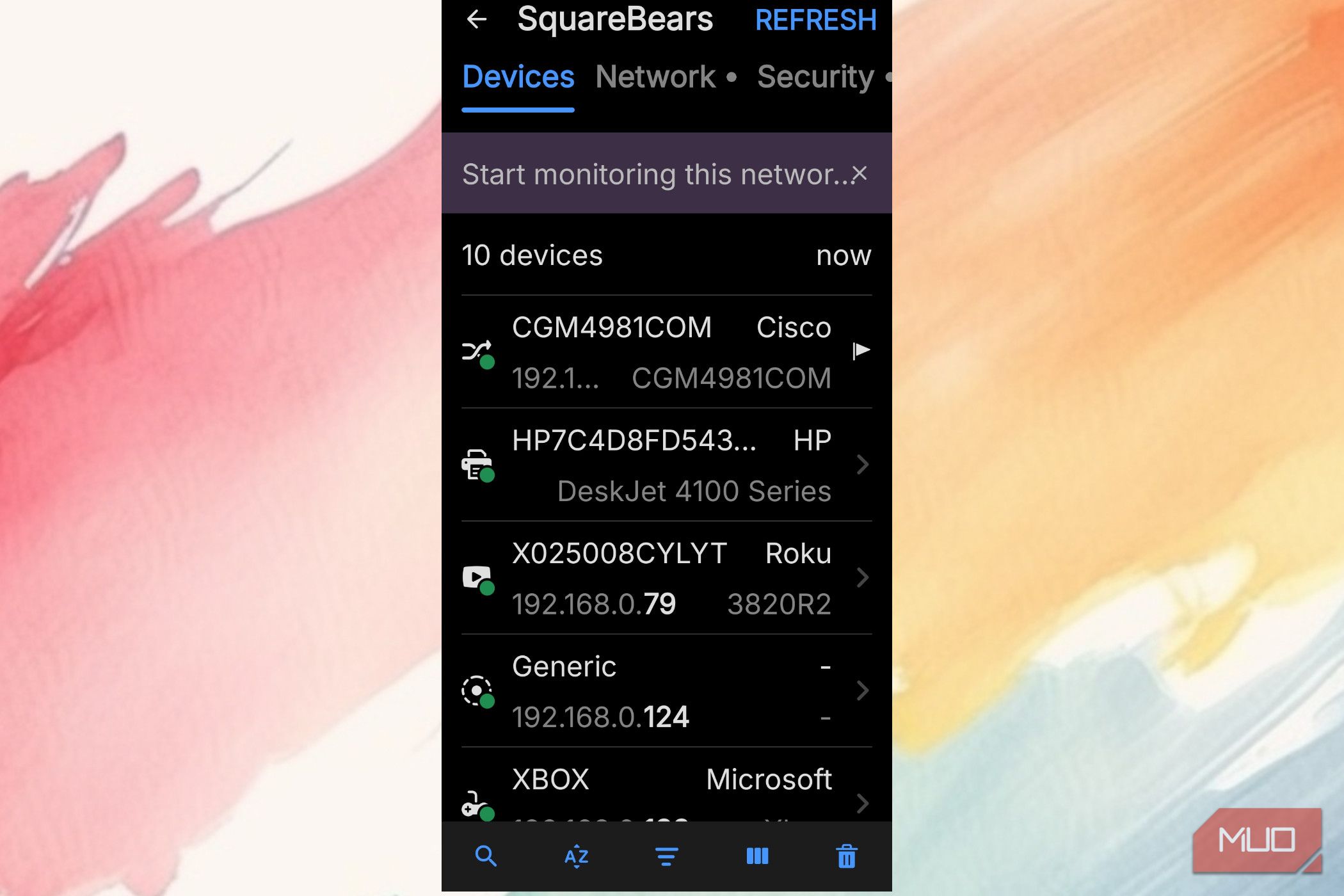More devivces connected and seen by Fing