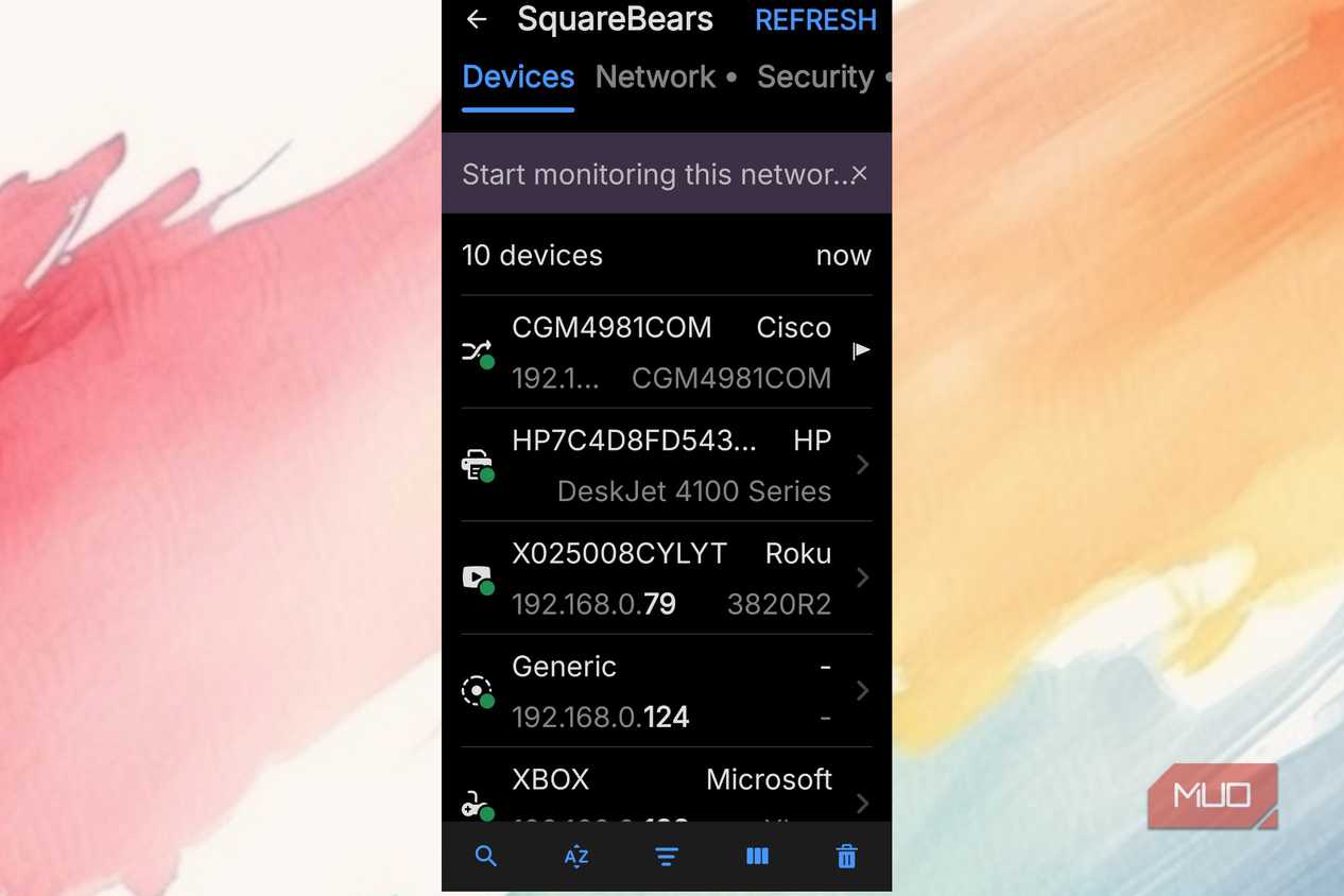 More devivces connected and seen by Fing