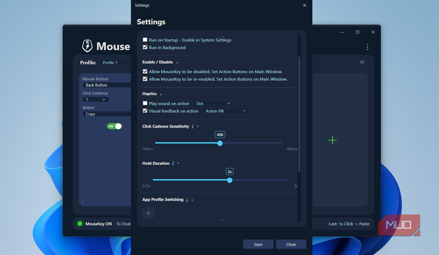 Mousekey I upgraded my cheap mouse with this button remapping app