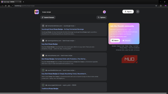 MWMBL search engine query results page