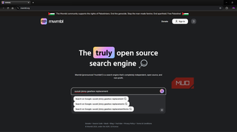 MWMBL search engine with automatic autofill suggestions