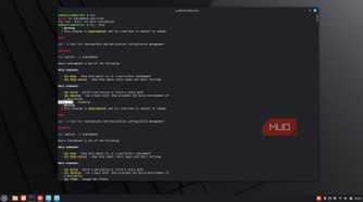 Nix package manager help screen.
