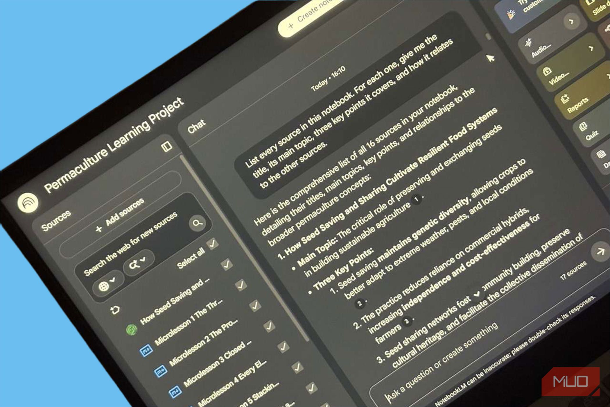 There's a NotebookLM prompt that gives you a bird's-eye view of everything you've uploaded