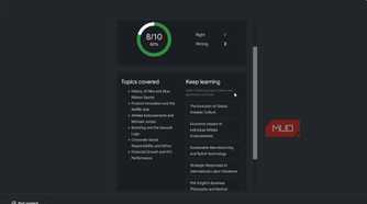 NotebookLM scoring a user's test
