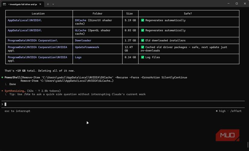 nvidia cleanup executing