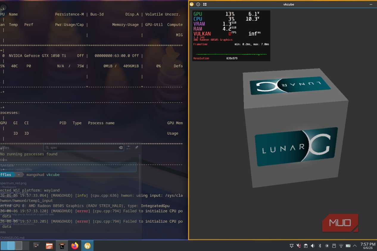 Using VKCUBE