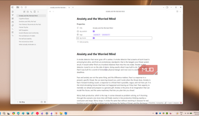 Obsidian Note Anxiety and the Worried Mind Properties