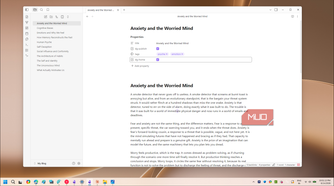 Obsidian Note Anxiety and the Worried Mind Properties