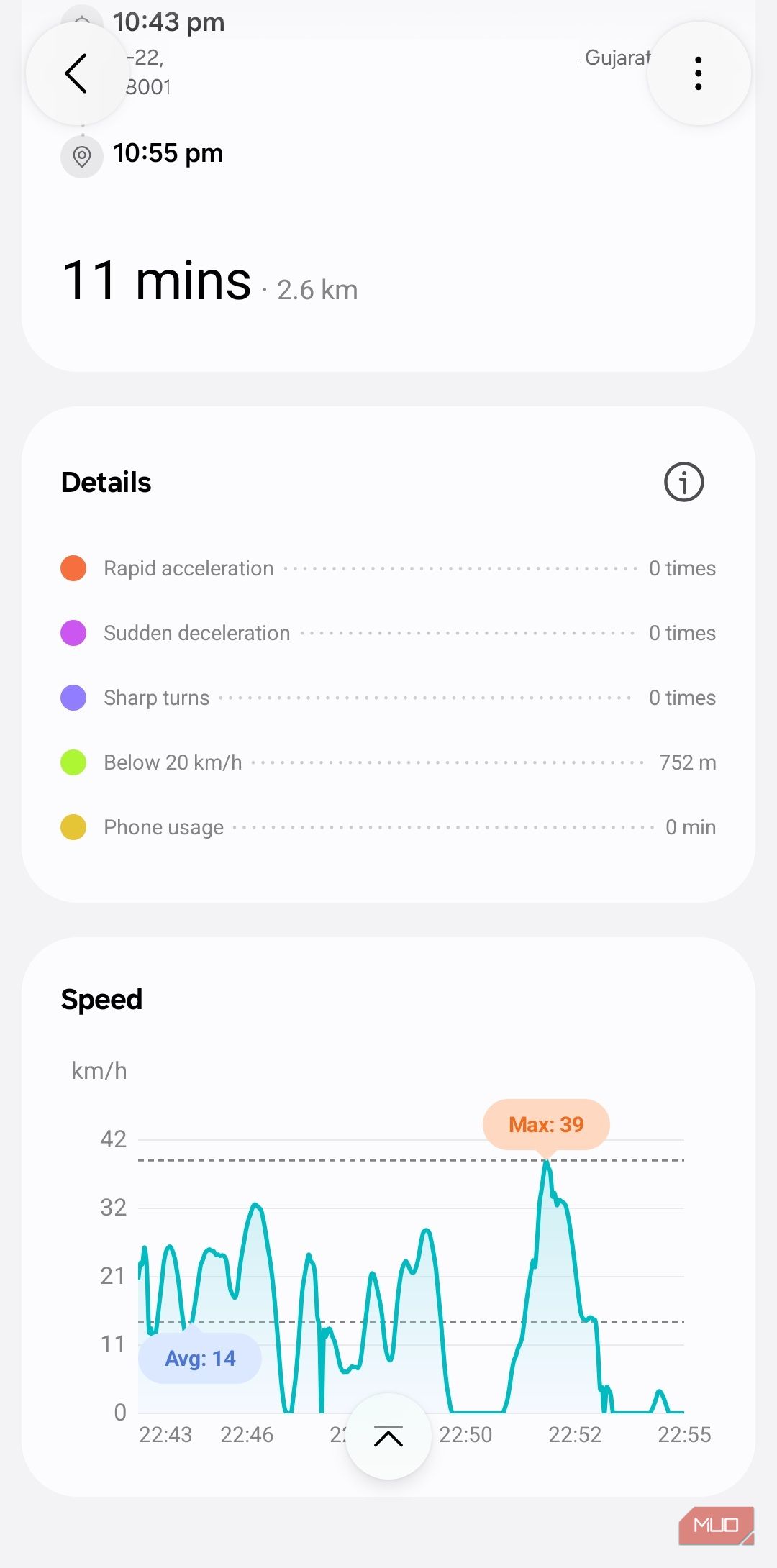 One UI 9 Driving report summary on Samsung phone