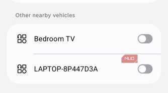 One UI 9 Driving report vehicles menu on Samsung phone