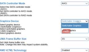 Opening Graphics device in Bootable Menu.