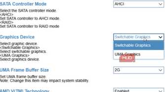 Opening Graphics device in Bootable Menu.