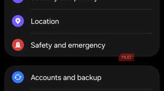 Opening Security and privacy in Samsung Settings