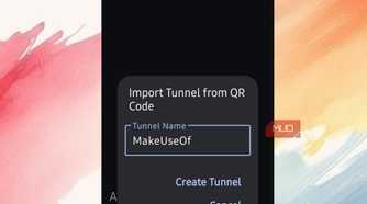 Opening up a new tunnel from QR code on mobile for WireGuard