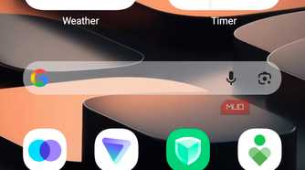 Opera browser pinned to the Android dock