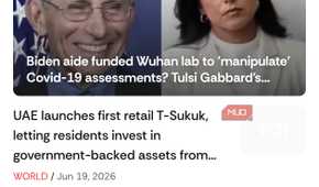 Opera browser showing an ad-free news page