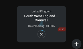 organic maps downloading region