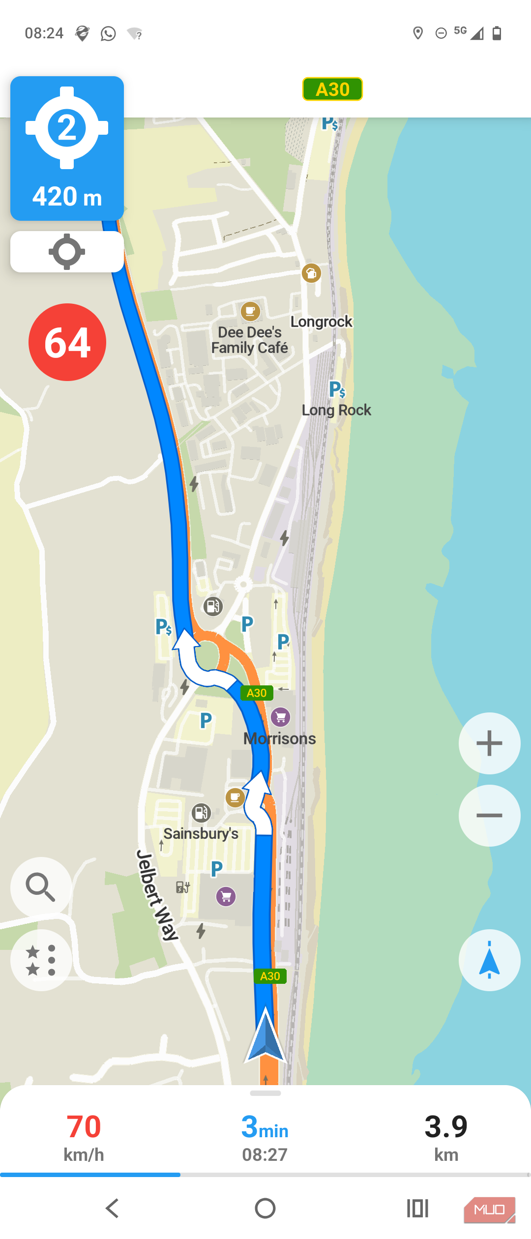 organic maps navigation with speed