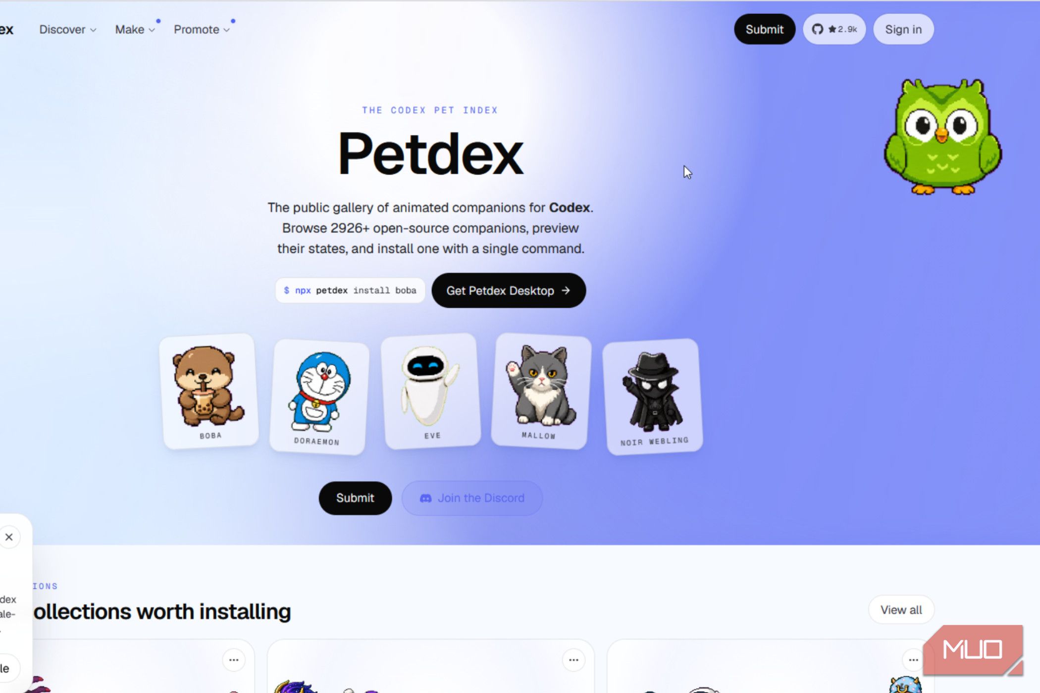 PawPause Petdex showing the pets you can get