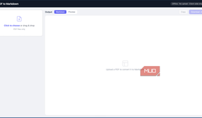 main interface of the PDF-to-Markdown tool