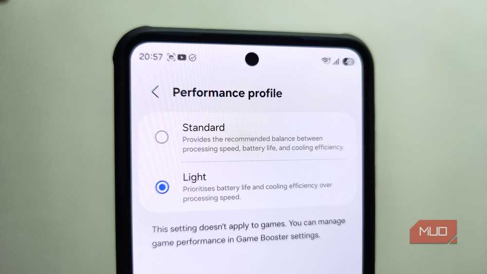 Профиль производительности выбор профиля производительности на смартфоне Samsung Galaxy