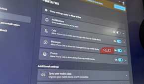 Phone Link feature section opened on PC