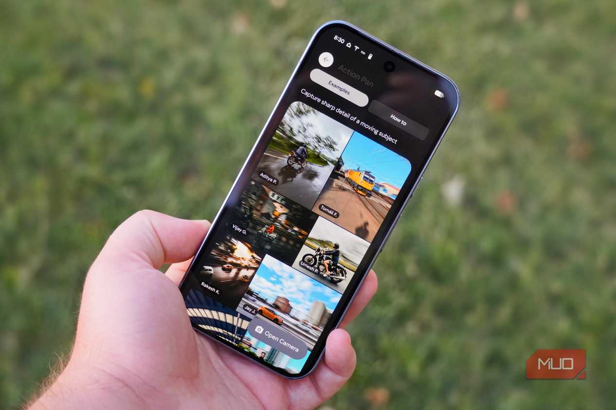Examples of Pixel shots captured with Action Pan.