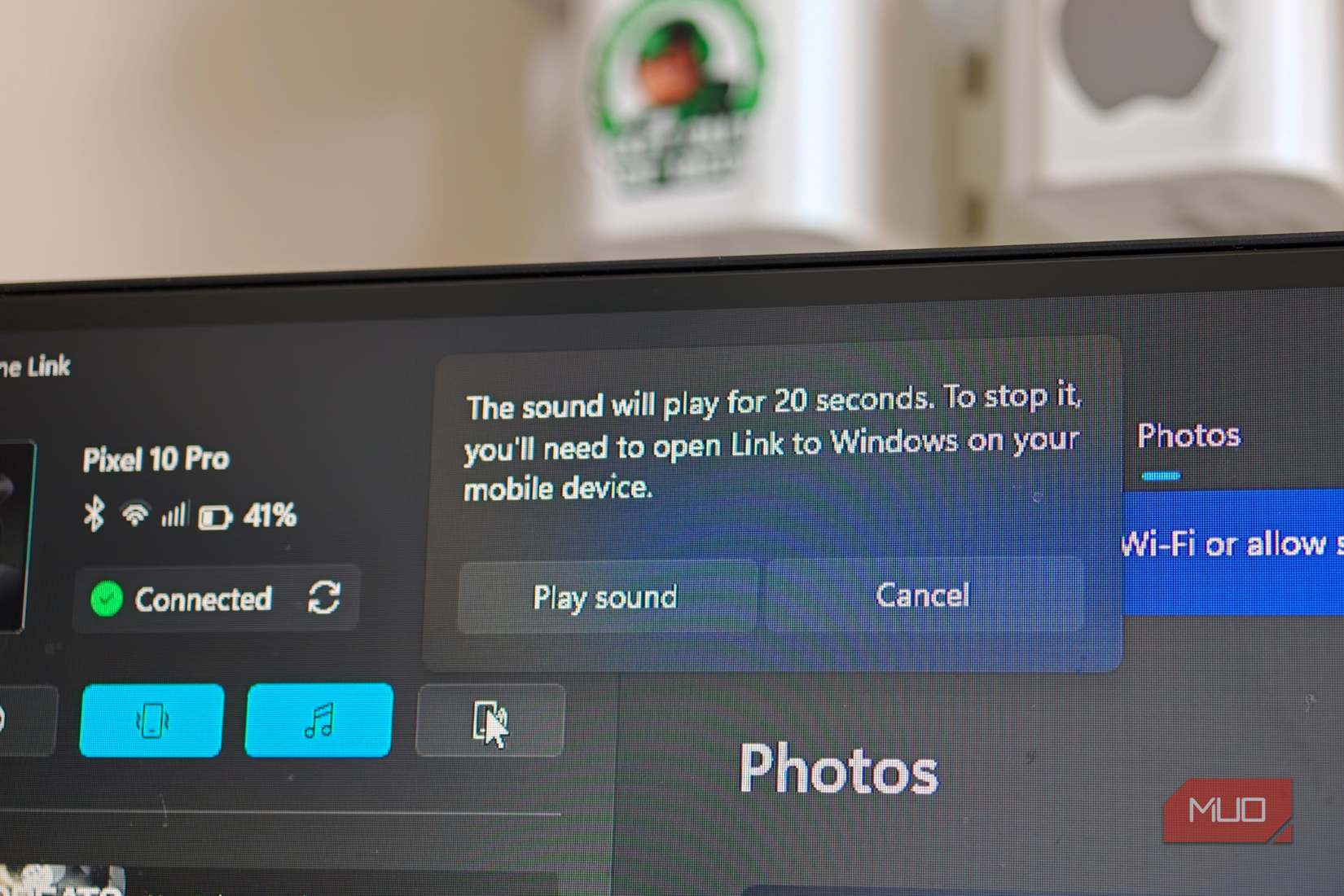 Play sound on your phone via the Phone Link app