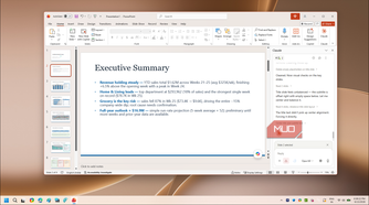 PowerPoint executive summary slide