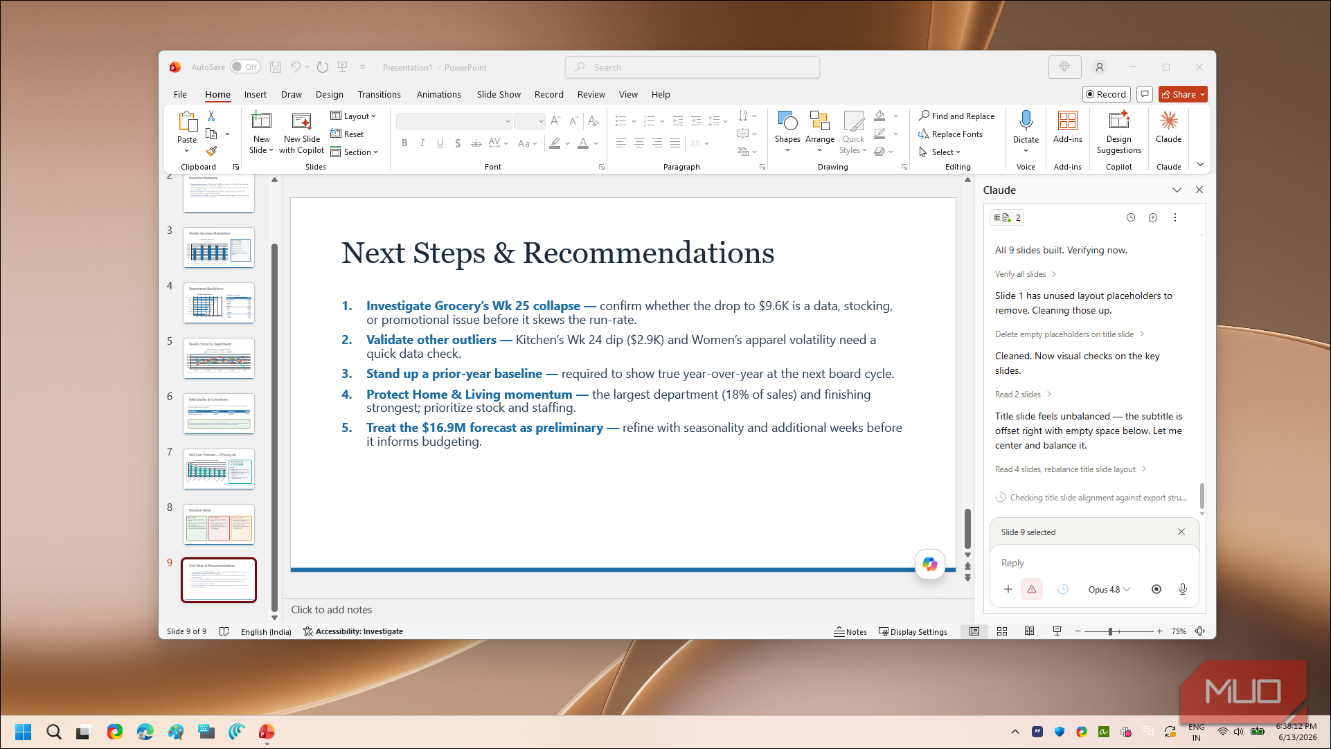 PowerPoint next steps recommendations slide